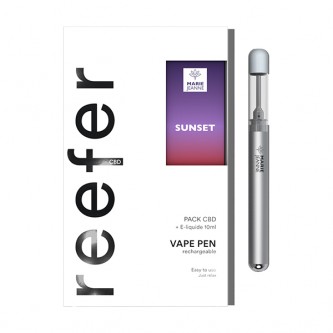 Kit Reefer Vape Pen CBD avec Sunset - Marie Jeanne Kit Reefer Vape Pen CBD avec Sunset - Marie Jeanne