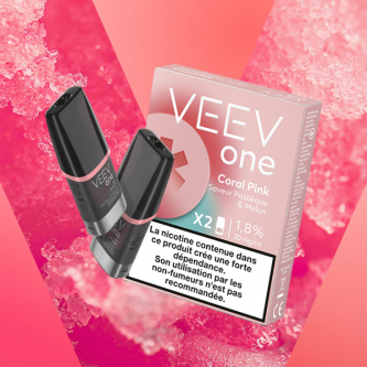 Paquet de 2 Pods pré-remplis Veev One Coral Pink - Veev (pack de 5) Paquet de 2 Pods pré-remplis Veev One Coral Pink - Veev (pack de 5)