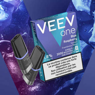 Paquet de 2 Pods pré-remplis Veev One Blue Raspberry - Veev (pack de 5) Paquet de 2 Pods pré-remplis Veev One Blue Raspberry - Veev (pack de 5)