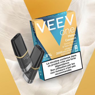 Paquet de 2 Pods pré-remplis Veev One Melon Coconut - Veev (pack de 5) Paquet de 2 Pods pré-remplis Veev One Melon Coconut - Veev (pack de 5)