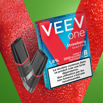 Paquet de 2 Pods pré-remplis Veev One Strawberry - Veev (pack de 5) Paquet de 2 Pods pré-remplis Veev One Strawberry - Veev (pack de 5)