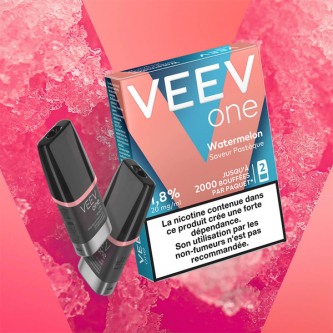Paquet de 2 Pods pré-remplis Veev One Watermelon - Veev (pack de 5) Paquet de 2 Pods pré-remplis Veev One Watermelon - Veev (pack de 5)