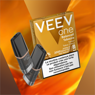 Paquet de 2 Pods pré-remplis Veev One Balanced Tobacco - Veev (pack de 5) Paquet de 2 Pods pré-remplis Veev One Balanced Tobacco - Veev (pack de 5)