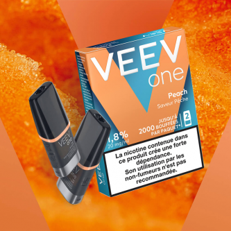 Paquet de 2 Pods pré-remplis Veev One Peach - Veev (pack de 5) Paquet de 2 Pods pré-remplis Veev One Peach - Veev (pack de 5)